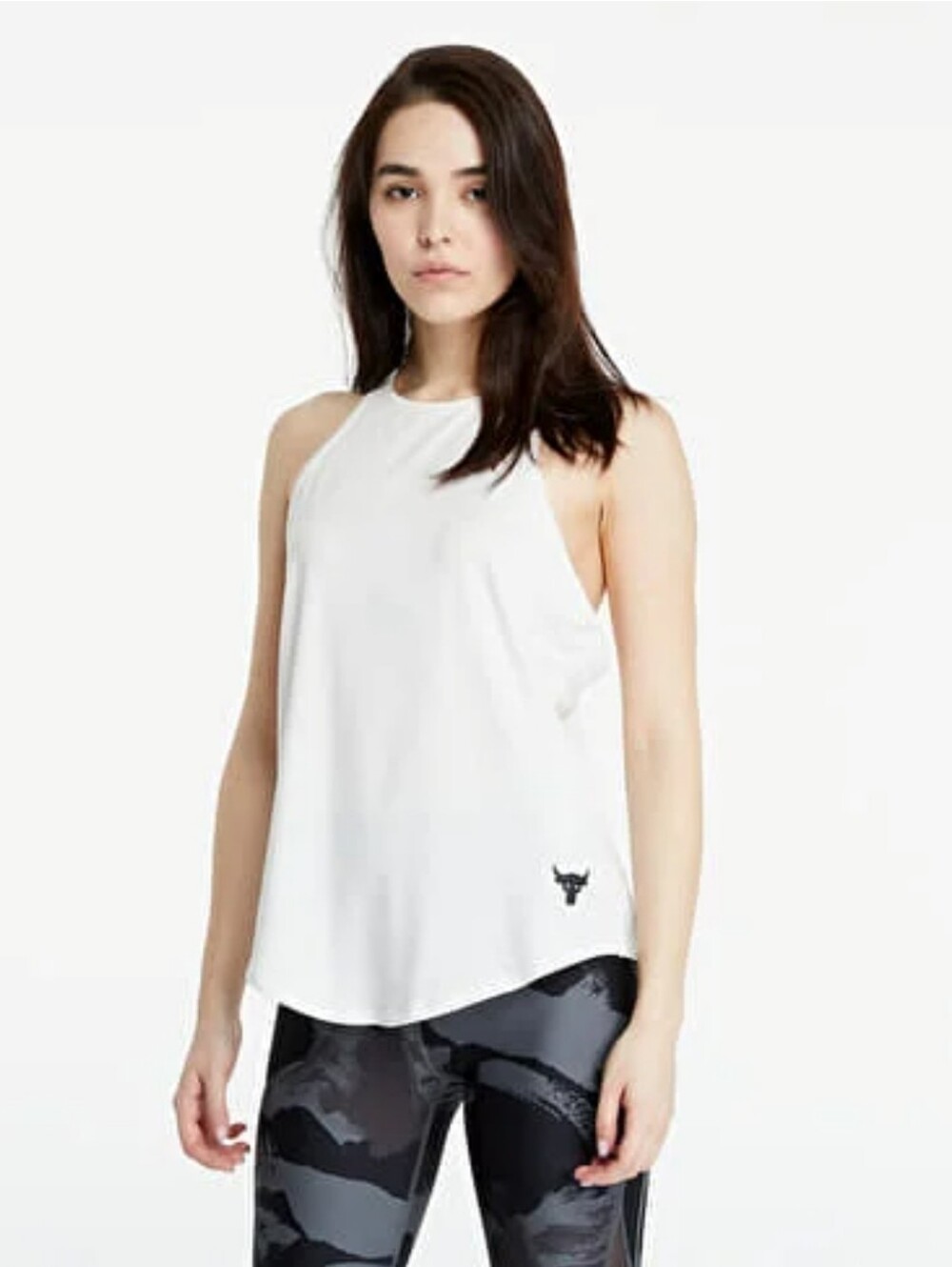 Under Armour White High-Neck Performance Tank